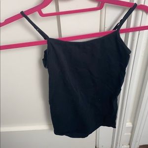 black spaghetti strap tank top